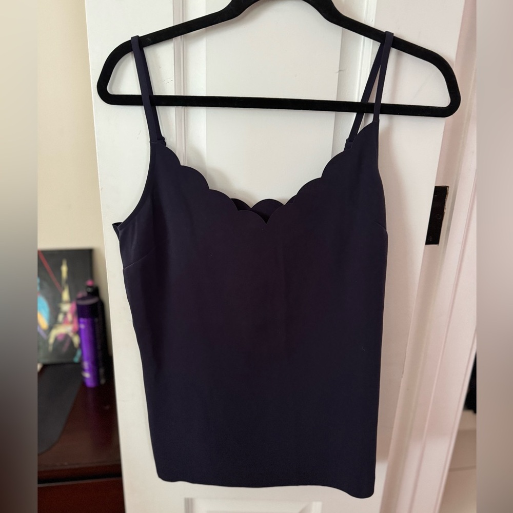 Ted Baker navy blue scalloped tank top - Ted baker size 2 - size 6 for US